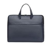 Mallette en cuir pour homme Sac à main pour ordinateur portable Sac de bureau Noir Documents Portfolio Sac Designer, bleu, Taille unique