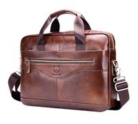 Mallette en cuir véritable pour hommes - Bullcaptain - CZCYD821D3163 - Bandoulière - Marron