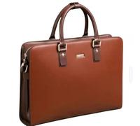 Mallette en cuir véritable pour ordinateur portable, sac de bureau pour hommes, porte-documents, grand sac à main en cuir de vache
