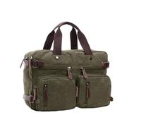 Mallette en toile pour homme - Sac de voyage - Sac à bandoulière pour homme - Grand sac à main décontracté pour ordinateur portable, Vert, XX-Large