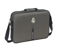 Mallette extrascolaire - Safta - Real Madrid 24/25 - 38x6x28 cm - Polyester résistant - Gris - Bandoulière réglable
