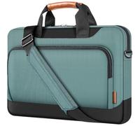 Mallette Housse résistante à l'eau for Ordinateur Portable, avec bandoulière, for Ordinateur Portable de 14 à 15.6 Pouces, 17 Pouces, Sac d'ordinateur de Grande capacité(Green,17-inch)