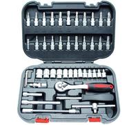 MALLETTE JEU DE DOUILLES, OUTILLAGE A MAIN 46 PIECES BGS DIY