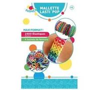 FLYPOP'S Mallette d'élastiques 038659 – 2400 multicolores DIY loisirs créatifs à partir de 5 ans