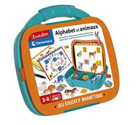 Clementoni – Mallette magnétique Alphabet & Animaux 3-5 ans – Lettres aimantées, ardoise effaçable