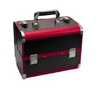 Mallette Maquillage Professionnelle Boîte Trousse Coffret Valise Cosmétique en Aluminium avec Plateaux Étagés Verrouillage Métallique Intérieur, Style to 9