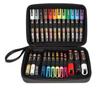 Mallette marqueurs peinture - ZOKKO - 24 Posca (PC1MC/PC3M/PC5M/PC8K) - Aquarellable - Mallette transportable