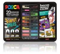 Posca Mallette de marqueurs Street Vibes 20 marqueurs Multicolore Indélébile