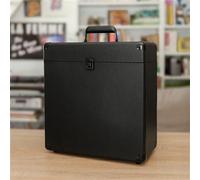 Mallette noire de transport et de rangement pour 30 disques vinyle