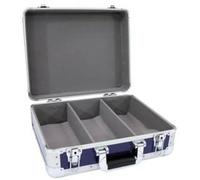 Mallette Omnitronic CD-Case ALU Digital-Booking avec poignée de transport bleu, argent aluminium, caoutchouc, Mousse