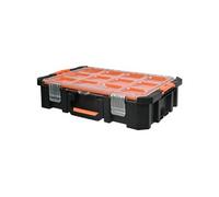 Mallette organiseur 12 godets amovibles Couvercle transparent 53 37 13 cm