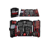 LEHMANN Caisse a Outil Complete 168 pièces, Boîte à Outils Pliante et Portable avec Poignée de Transport, Robuste Kit Outils Bricolage, Outillage pour Bricolage, Maison et Garage