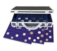 Mallette pour 260 monnaies de différents diamètres