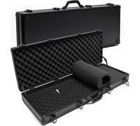 Mallette pour armes 84x35,5x11cm Noire Rembourrage en mousse, 4 serrures de sécurité Étui Coffret