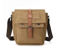 Mallette pour homme 15 pouces sac d'ordinateur fourre-tout sac à bandoulière décontracté, marron, Medium