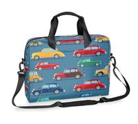 Mallette pour ordinateur portable de 15,7" avec bandoulière amovible - Motif voiture de dessin animé - Pour homme et femme
