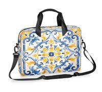 Mallette pour ordinateur portable motif ethnique bohème vintage aquarelle pour homme et femme, sac d'ordinateur professionnel de 15,7 pouces avec bandoulière amovible, sacoche pour ordinateur portable