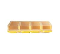 Mallette pour pièces de garage, boîte à couvercle transparent en 4 sections avec fermeture, adaptée à l ' établi de garage et tri d ' articles ménagers
