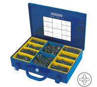 Mallette professionnelle générale de vis à bois à double tête fraisée PZ SilverScrew 1 400 pièces