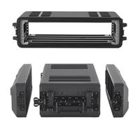 Mallette Rack 2U Valise Rack Peu Profond 260 mm-VEVOR-pour Amplificateur Équipement Audio Compartiment Microphone