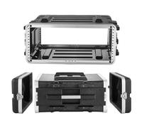 Mallette Rack 4U Valise Rack Peu Profond 480 mm-VEVOR-pour Amplificateur, Équipement Audio, Table de Mixage DJ, ABS