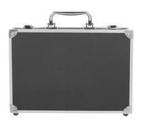 Mallette Rigide en Alliage D’aluminium Noire, Boîte de Rangement Portable | Doublure en Mousse, Transport Facile, Protection Sûre, Usage Bureau et Autres Occasions