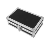 Mallette Rigide en Alliage D'aluminium 7 Pouces Noire, avec Mousse | Protection Antichoc, Transport Portable, pour Micro sans Fil et Outils, Coque Abs, Voyage