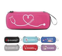 Mallette Rigide pour Stéthoscope avec Nom du Client, Grande Capacité, Coque en EVA, Pochette en Filet Pratique, Cadeau Idéal pour Étudiants en Médecine, Infirmières et Médecins