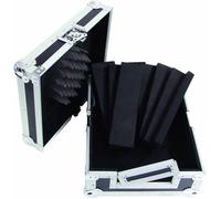 Mallette Roadinger CD Tragekoffer avec poignée de transport noir, argent aluminium, bois