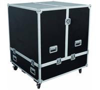 Mallette Roadinger Transportcase 100cm avec poignée de transport noir, argent aluminium, bois