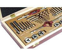 Mallette Tivoly 30 pcs 7 Jeux de 2 Tarauds HSS + 7 Filières HSS + 2 Accessoires M3 à M12 + 7 Forets métaux Furius HSS