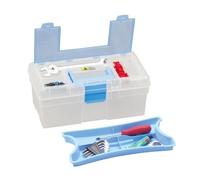 Mallette transparente avec couvercle à compartiments