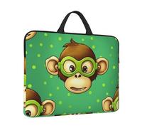 Mallette verte pour ordinateur portable Clever Monkey - Résistante à l'eau - Avec poignée