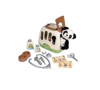 Mallette vétérinaire - 1 peluche Panda et de nombreux accessoires - Produit 2 en 1 : Cage de transport