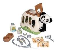 Mallette vétérinaire - 1 peluche Panda et de nombreux accessoires - Produit 2 en 1 : Cage de transport G