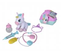 Simba Mallette de docteur 105542140 avec licorne en peluche, valise 23 x 20 cm à partir de 3 ans