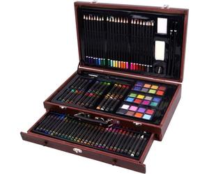 Mallette XXL De 140 Pièces - MAIN D'ARTISTE- Boite À Dessin - Activités Manuelles - Kit Complet - Art Plastiques