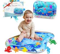 Mallie® Tapis d'Eau Bébé Éveil, Tapis de Jeu Bébé et Tapis d'Éveil Bébé pour Tummy Time Bébé - Centre d'Activités: Jeux d'Éveil Bébé 0-6 Mois & Jeux Bébé 0-3 Mois. Tapis Gonflable Fille Garçon