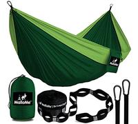 MalloMe Hamac Extérieur 2 Places - Double & 1 Personne - Suspendu pour Adultes & Enfants - Portable pour Camping - Hammock Amaque