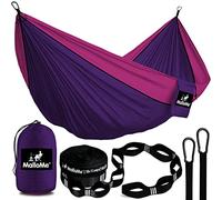 MalloMe Hamac Extérieur Suspendu - Double 2 Places & 1 Personne - Pour Adultes & Enfants - Portable Pour Camping - Hammock