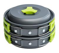 MalloMe Kit de Batterie de Cuisine de Camping pour Équipement de Sac à Dos - Kit de Cuisine de Camping - Réchaud de Camping et Réchaud de Sac à Dos Compatible - Accessoires de Camping Pot de 3 litres