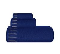 MALLONI HOME Lot de 3 serviettes en coton ultra douces, compactes et légères - Contient des serviettes de bain 71,1 x 139,7 cm, des serviettes 40,6 x 61 cm et une débarbouillette de 30,5 x 30,5 cm,