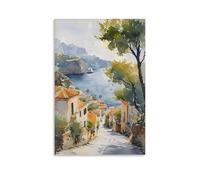 Mallorca - Peinture à l'aquarelle de Majorque - Poster de voyage en Espagne - Sans cadre - 40 x 60 cm