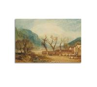 Mallord William Turner - Poster d'œuvres d'art classique imprimé sur toile pour salon, chambre, bureau et décoration d'intérieur - 40 x 60 cm