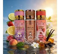 MALLOW BLAZING GIVE ME GOURMAND 250ML + BERRY TOP DECO GIVE ME GOURMAND 250ML + FAKHAR LATTAFA PINK 250ML - COFFRET 3 PIÈCES BRUME PARFUMÉE FEMME MALLOW BLAZING GIVE ME GOURMAND 250ML + BERRY TOP DECO