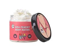 Mallows Beauty Beurre corporel au karité pêche 200 g | Hydratant corporel avec antioxydants et vitamines A, E et F | Hydratant végétalien pour une peau super douce, soyeuse et éclatante