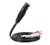 Malloy 1.5m / 5 ft Stereo Cable d'audio en forme de Y Cable Cable de Connection 1 XLR a 2 Fiche male
