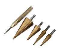 Malloy 1 Ensemble 3-12Mm 4-12Mm 4-20Mm 4-32Mm MéTrique ÉTape Foret ÉTape ÉTape CôNe Coupeur Outils MéTal Foret Set pour le Travail du Bois Bois