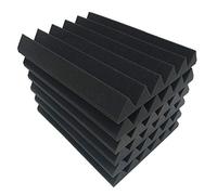 Malloy 12 Paquet Panneau de Mousse Acoustique pour Bouclier D'Isolation de Microphone 11.8X15.75X5 Pouces Filtre de Bruit de Panneau de Mousse Insonorisé