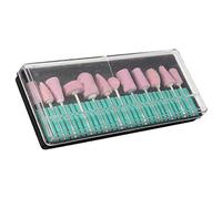 Malloy 12Pcs / Set Outils de TêTe de Meulage de Polissage Professionnel Nail Art Bits de Forage en CéRamique